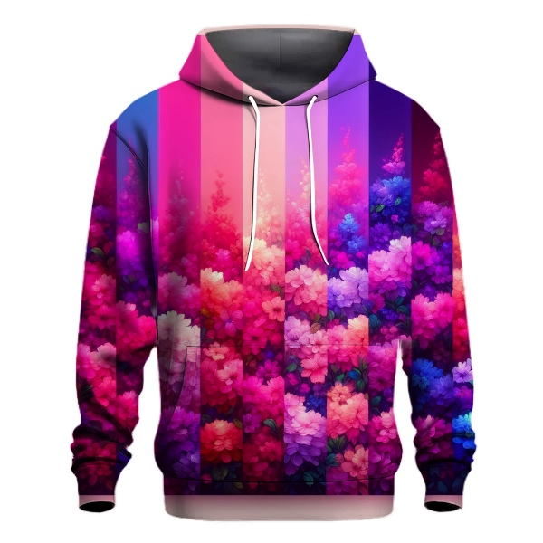 Vibrant Floral Gradient Hoodie