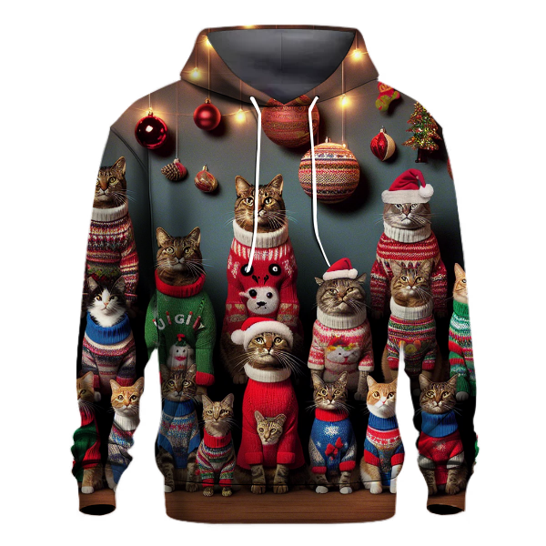 Ugly Sweater Cat Club Hoodie