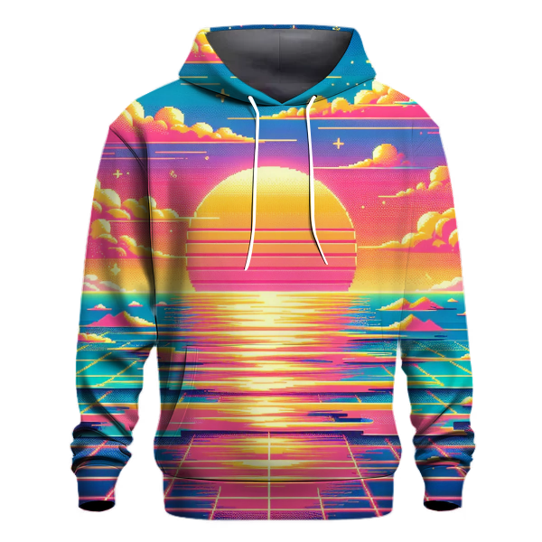 Vaporwave Horizon Design Hoodie