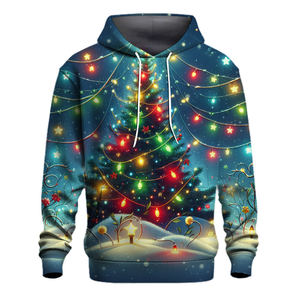 Whimsical Christmas Lights Design Hoodie