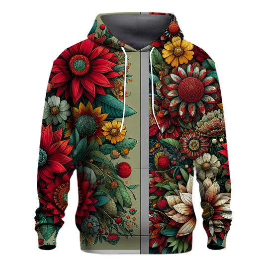 Vintage Bohemian Floral Hoodie Lightweight Hoodies