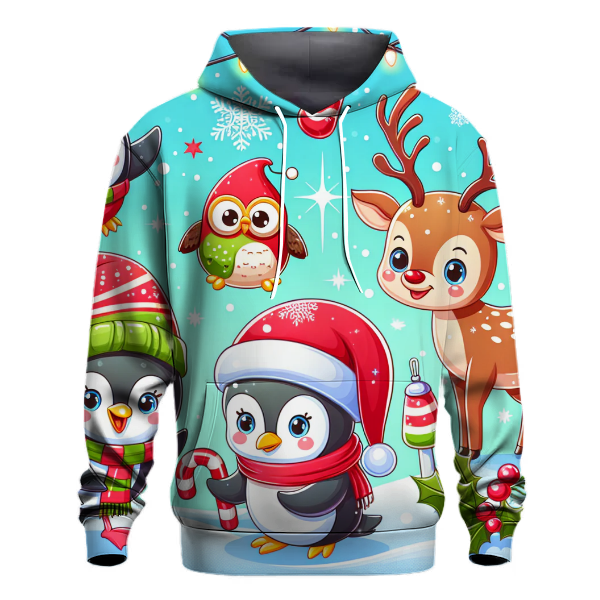 Whimsical Christmas Critters Hoodie