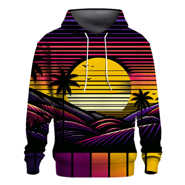 Retro Sunset Silhouette Hoodie