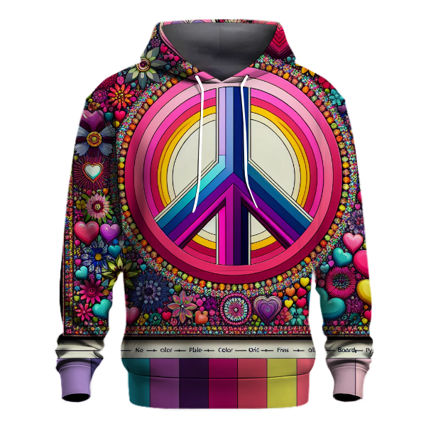 Vibrant Peace and Love Hoodie