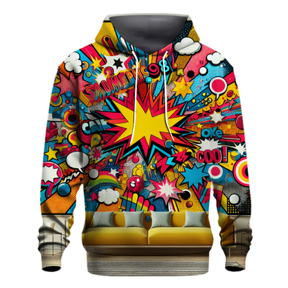 Vibrant 80s Pop Art Hoodie