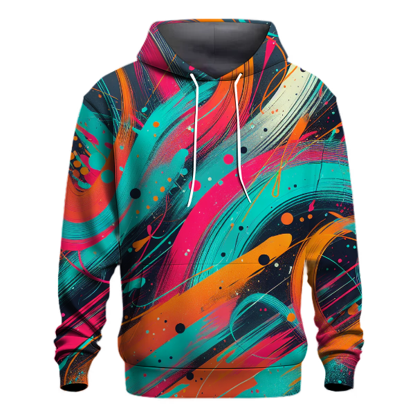 Vintage Neon Splash Hoodie