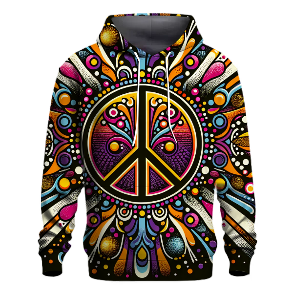 Vibrant Peace Symbol Hoodie