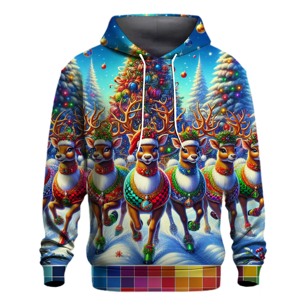 Santa's Reindeer Racing Team Hoodie