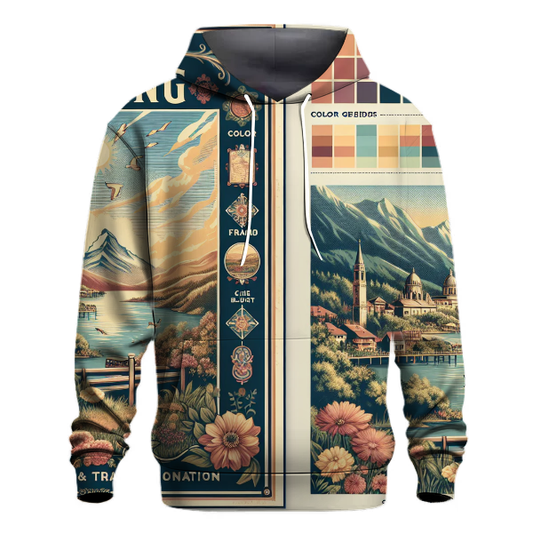 Vintage Travel Poster Art Hoodie