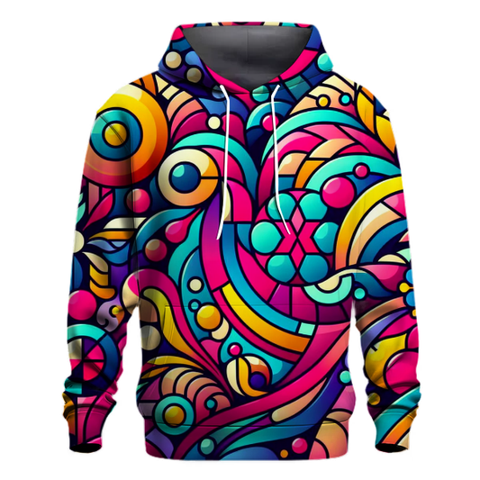 Vivid Floral Mosaic Hoodie