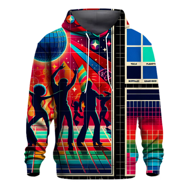 Vibrant 80s Dance Floor Hoodie