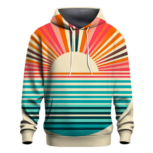 Retro Sunburst Stripes Hoodie