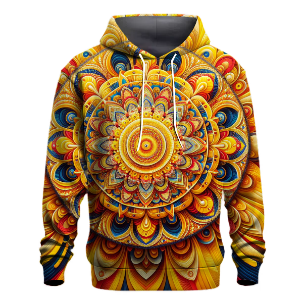 Retro Sunburst Mandala Hoodie