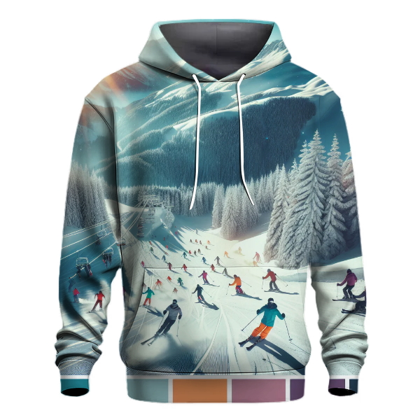 Skiing Snow Thrill Hoodie