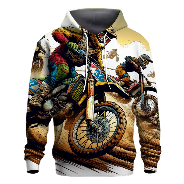 Motocross - Dirt Track Dynamism Hoodie Custom Hoodies