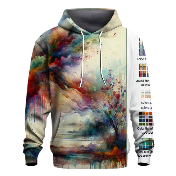 Vibrant Watercolor Vista Hoodie