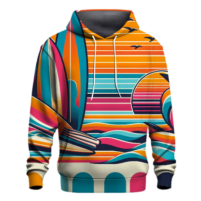 Retro Surf Sunset Hoodie