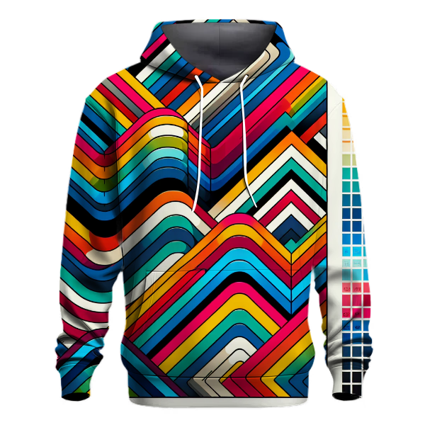 Zigzag Rainbow Path Hoodie