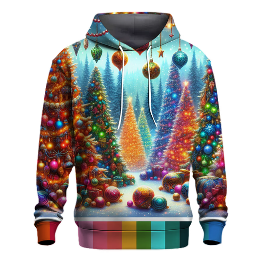 Whimsical Holiday Trees Hoodie