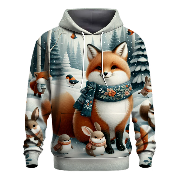 Winter Wonderland Woodland Critters Hoodie