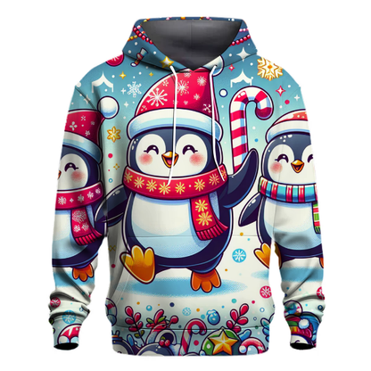 Whimsical Penguin Parade Hoodie