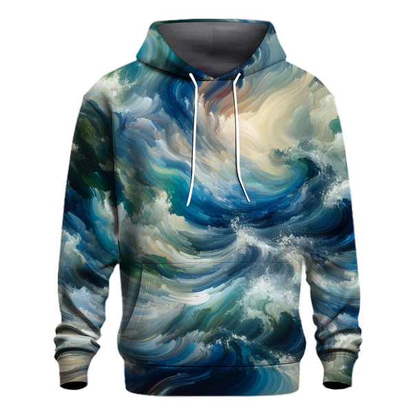 Abstract Ocean Splash Hoodie