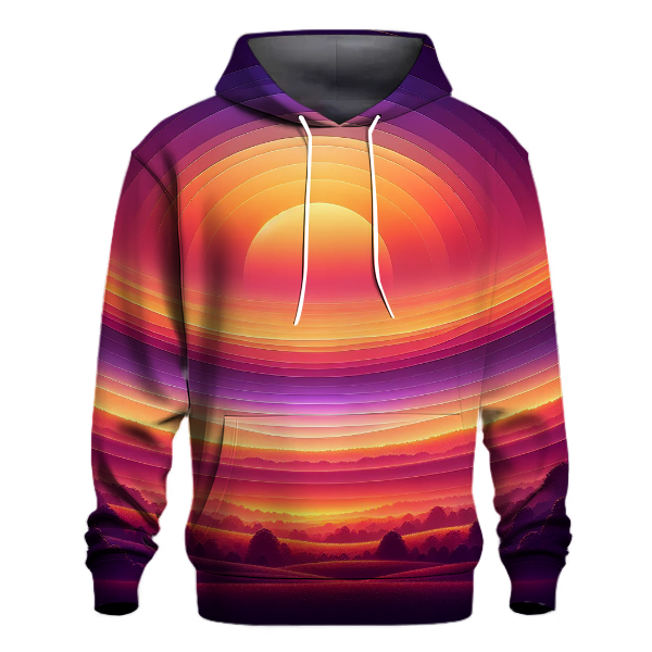 Vibrant Sunset Groove Hoodie