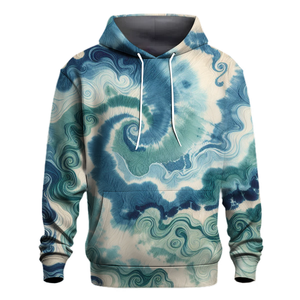 Sapphire Sea Breeze Tie-Dye Hoodie