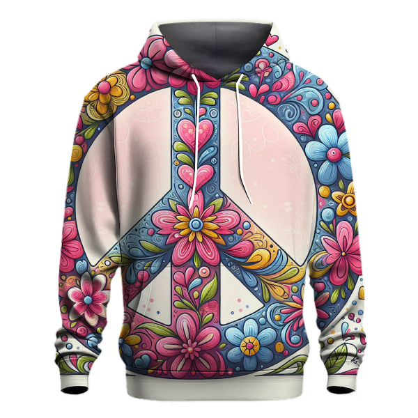 Whimsical Peace Sign Hoodie