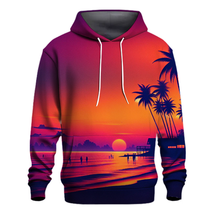 Retro Sunset Beach Hoodie