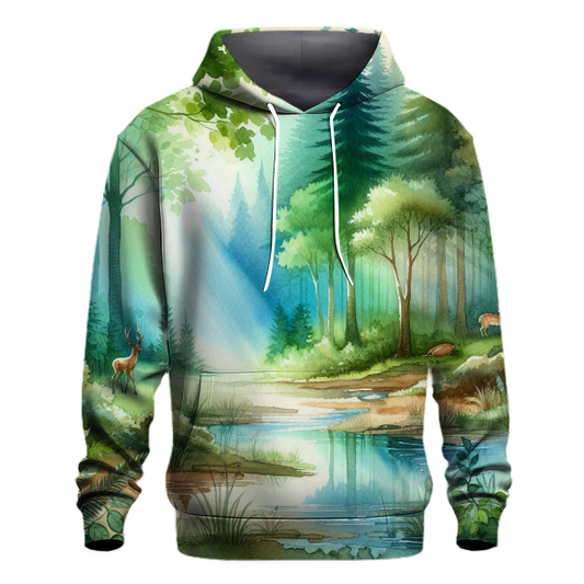 Whimsical Forest Landscape Hoodie