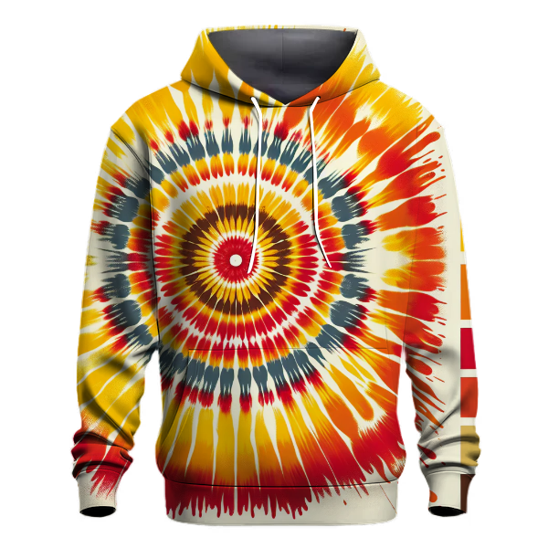 Retro Sunburst Tie-Dye Hoodie