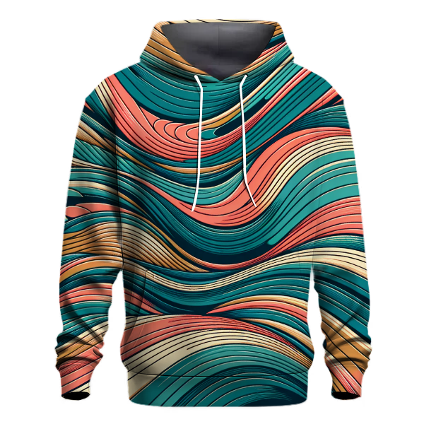 Abstract Waves of Color Hoodie