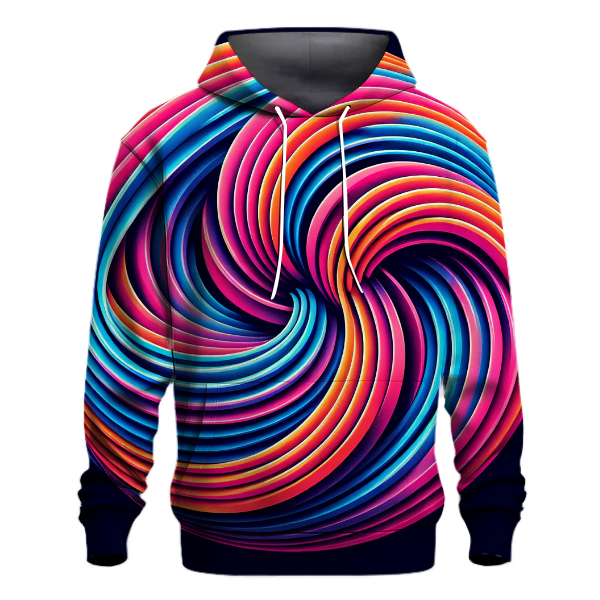 Vibrant Retro Spiral Hoodie