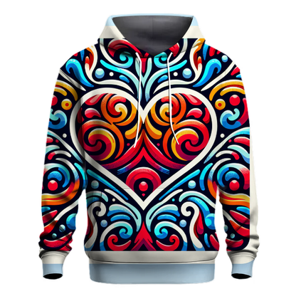 Whimsical Tie-Dye Heart Hoodie