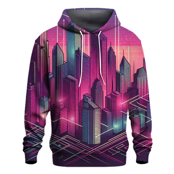 Retro Synth Cityscape Hoodie