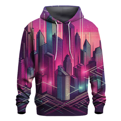 Retro Synth Cityscape Hoodie