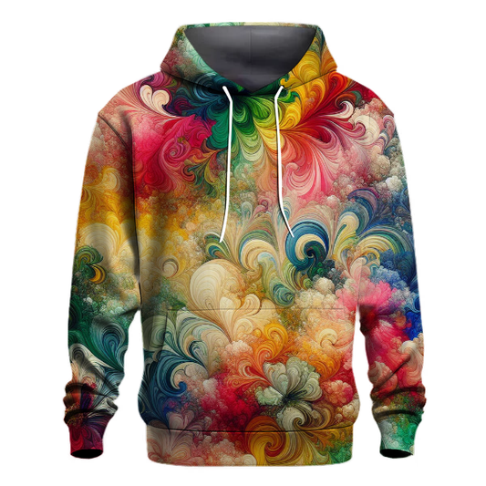 Whimsical Garden Tie-dye Design Hoodie