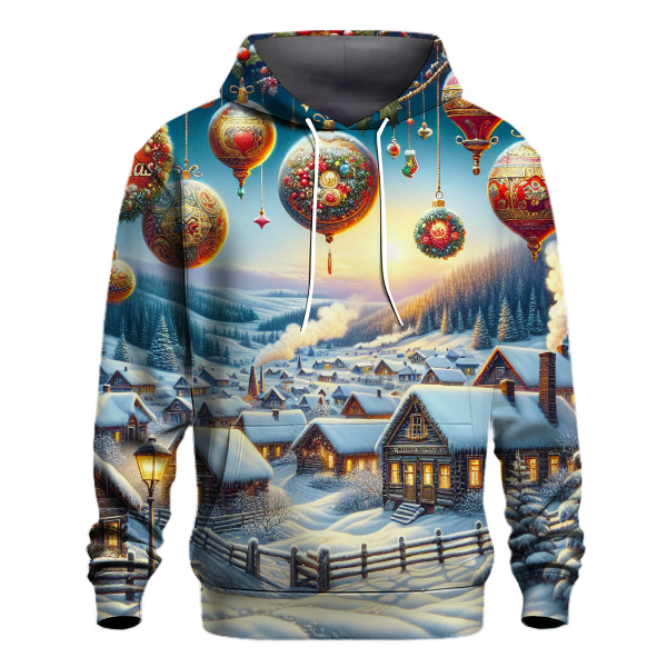 Vintage Christmas Postcard Art Hoodie