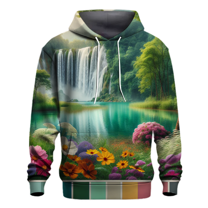 Tranquil Waterfall Escape Hoodie