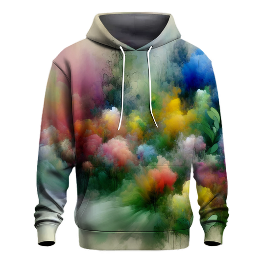 Abstract Watercolor Garden Hoodie