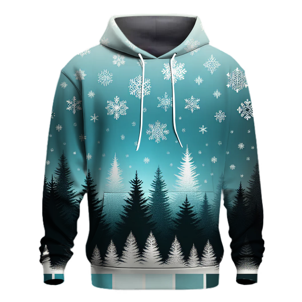 Frosty Pine Gradient Hoodie