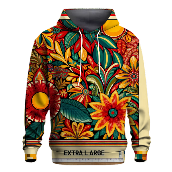 Vivid Floral Delight Hoodie