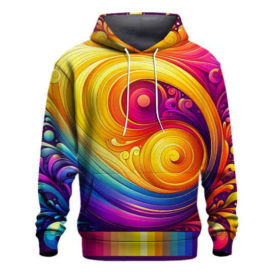 Whimsical Rainbow Drift Hoodie