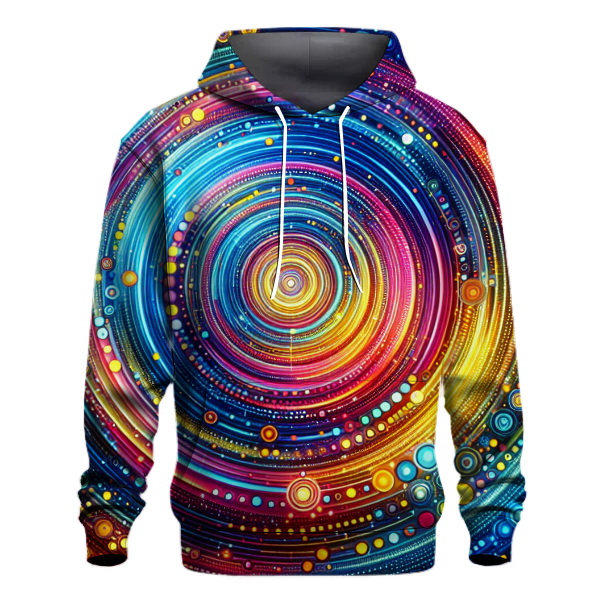 Vibrant Retro Circles Hoodie