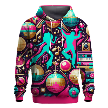 Vibrant 80s Disco Fever Hoodie