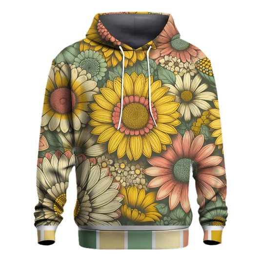 Vintage Sunshine Flowers Hoodie