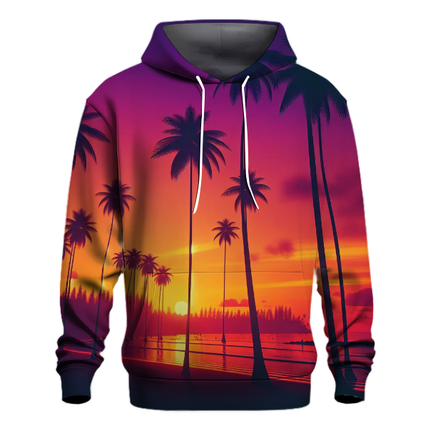 Vintage Sunset Palms Hoodie