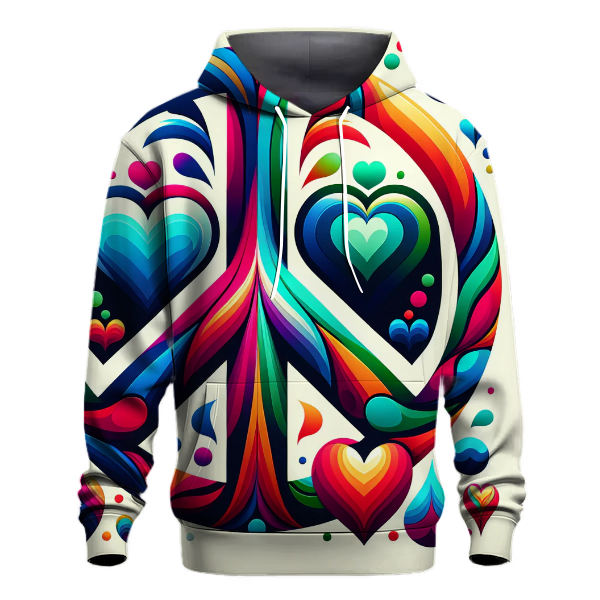 Vibrant Peace & Love Hoodie