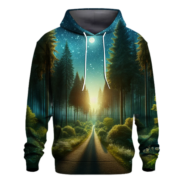 Starlit Forest Path Hoodie